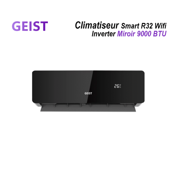 Climatiseur Smart 09K BTU R32 Wifi Miroir Noir