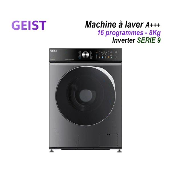 Machine à laver automatique Inverter SERIE 9 Glass Dark Silver 98K