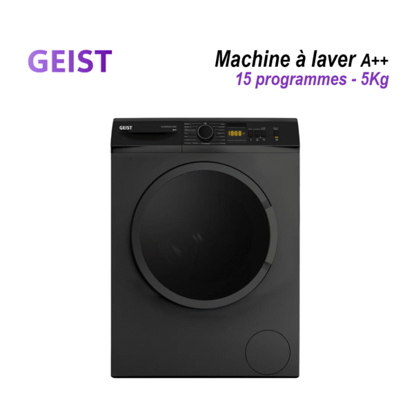 Machine à laver A++ 15 programmes – 5 Kg